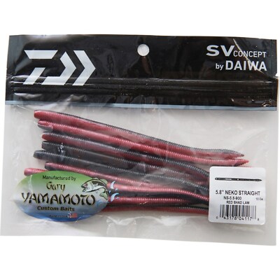 Daiwa Gary Yamamoto Neko Straight Worm Bait — 5.8, 10 шт. — Красный оттенок НОВИНКА!