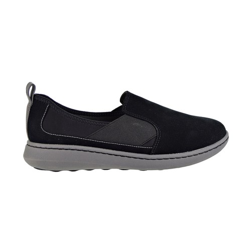 

Женские удобные прогулочные туфли без шнуровки Clarks Step Move Jump, черные 26138723, Черный