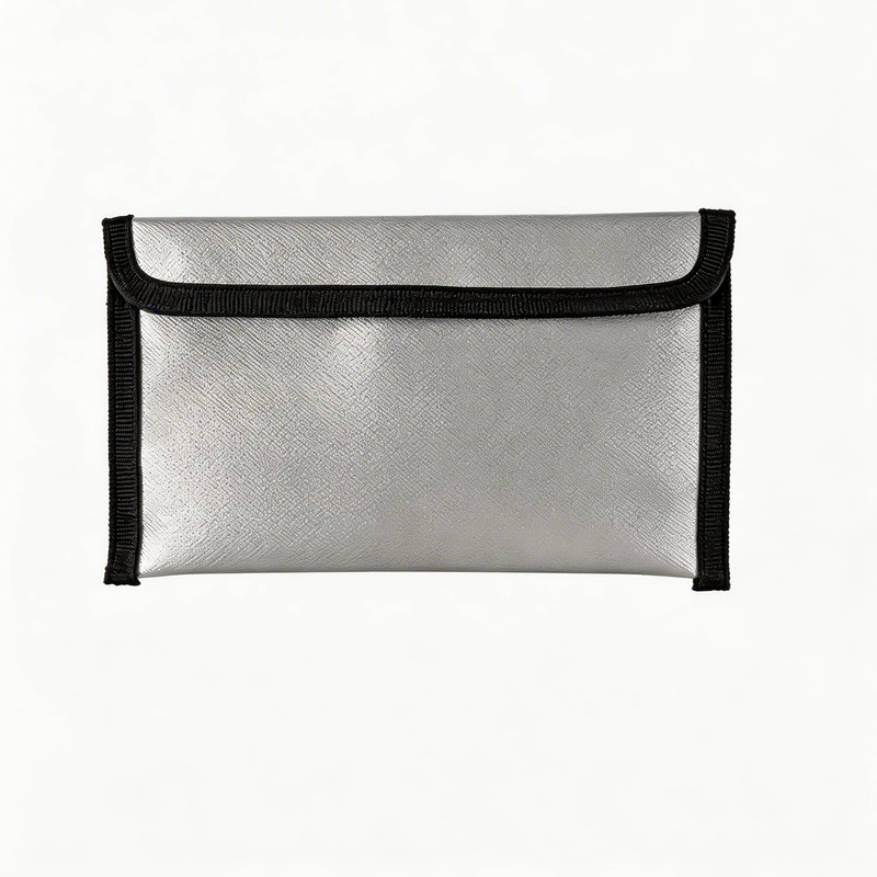 7.87In*5.12In Fireproof Document Bag Waterproof Money Storage Pouch | Double Lay