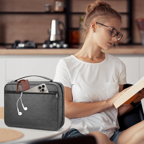 Bible Cover Church Book Carrying Bag Bible Case with Handle and Zippered Pocket