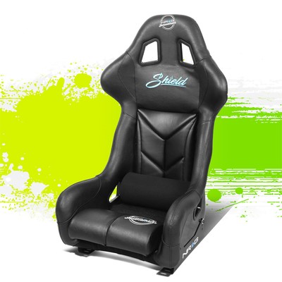 NRG Performance FRP-RS500-SHIELD Black Back Bucket Racing Seat w/ Side Bracket