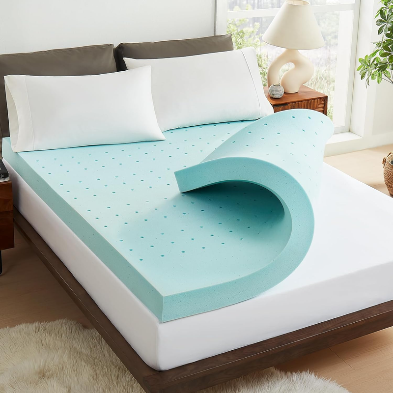 Memory Foam Mattress Topper Cooling Gel Infused Matress Bed Pad 2/3/4 Inch New