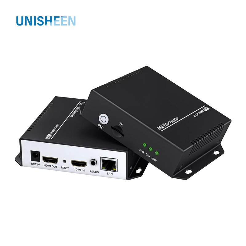 One Key Recording H265 HEVC H264 Live Stream IPTV Transmitter ONVIF RTSP SRT RTM