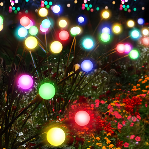 LED Solar Firefly Light Garden Waterproof Swaying Lamp Outdoor Landscape Decor