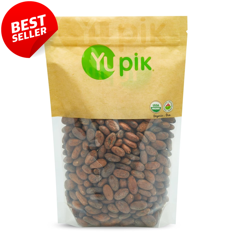 Organic Raw Cacao Beans 2.2Lb Unroasted Fermented Vegan Gluten Free Baking - US