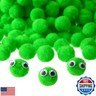 Shappy 500 Pieces 1 Inch Pom Pom Crafts Balls for DIY Creative Pompoms Decorations Project Hobby Supplies Party Decorations(Fruit Green)
