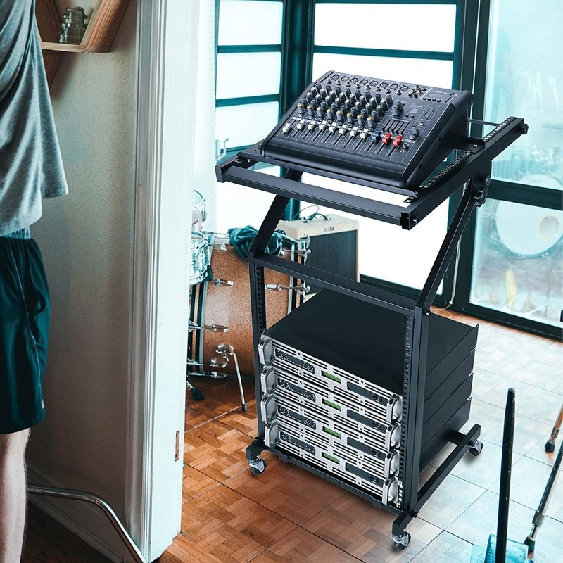 Stand Studio Mixer Case Rolling Cart Stage Amp New