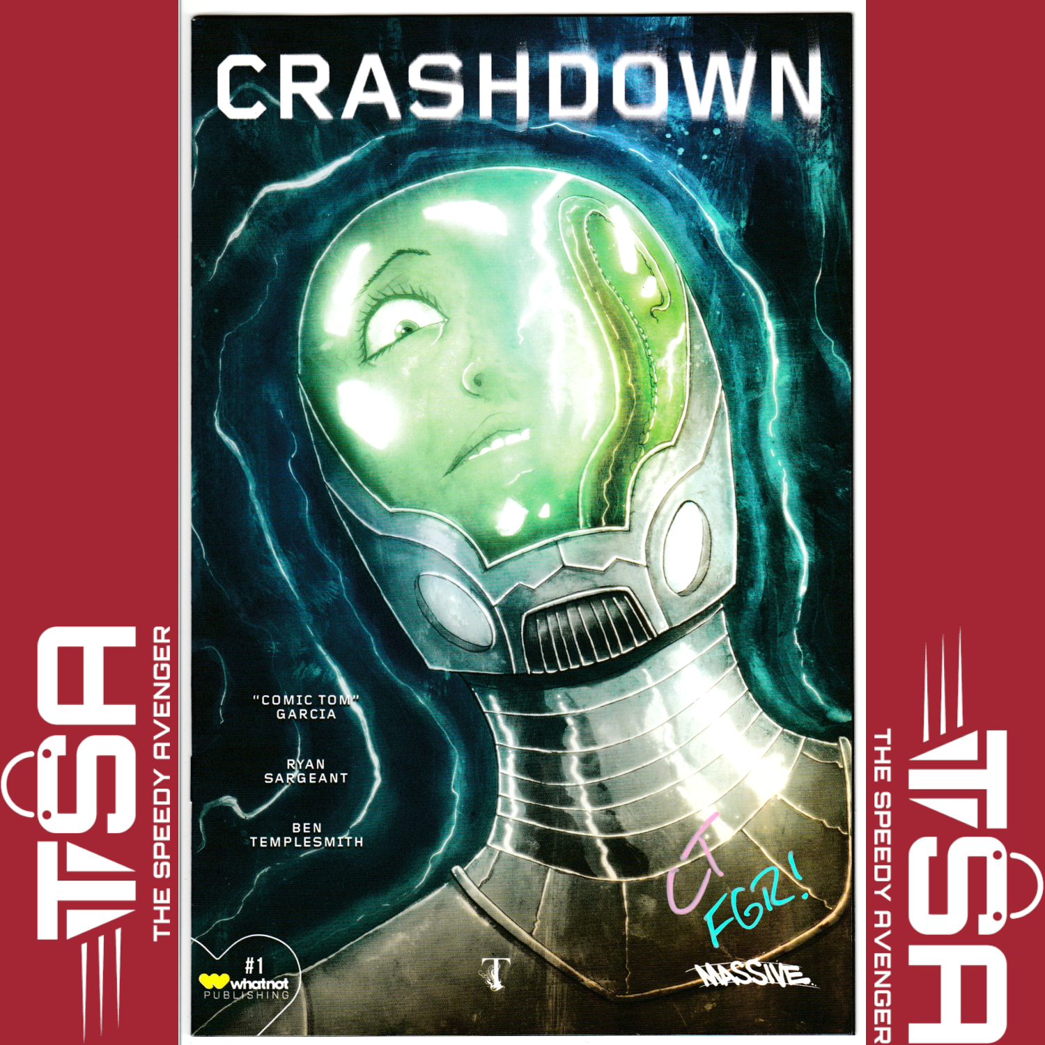 2X SIGNED! CRASHDOWN #1 Ben Templesmith Cover WhatNot ComicTom101 Sargeant COAs