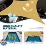 Coarbor 10'x12' Sun Shade Sail Outdoor Canopy Cover Rectangle Heavy Duty Shade Cloth for Backyard Yard Deck Patio Garden Outdoor, Sand