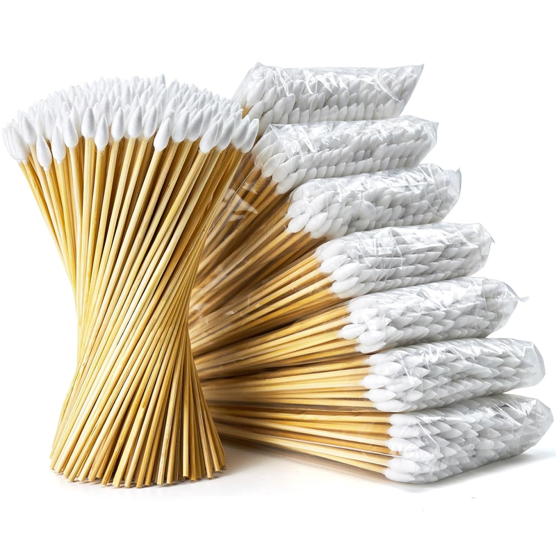 700 PCS Gun Cleaning Swabs 6 Inch Long Cotton Swab Lint Free & Highly Absorbent 