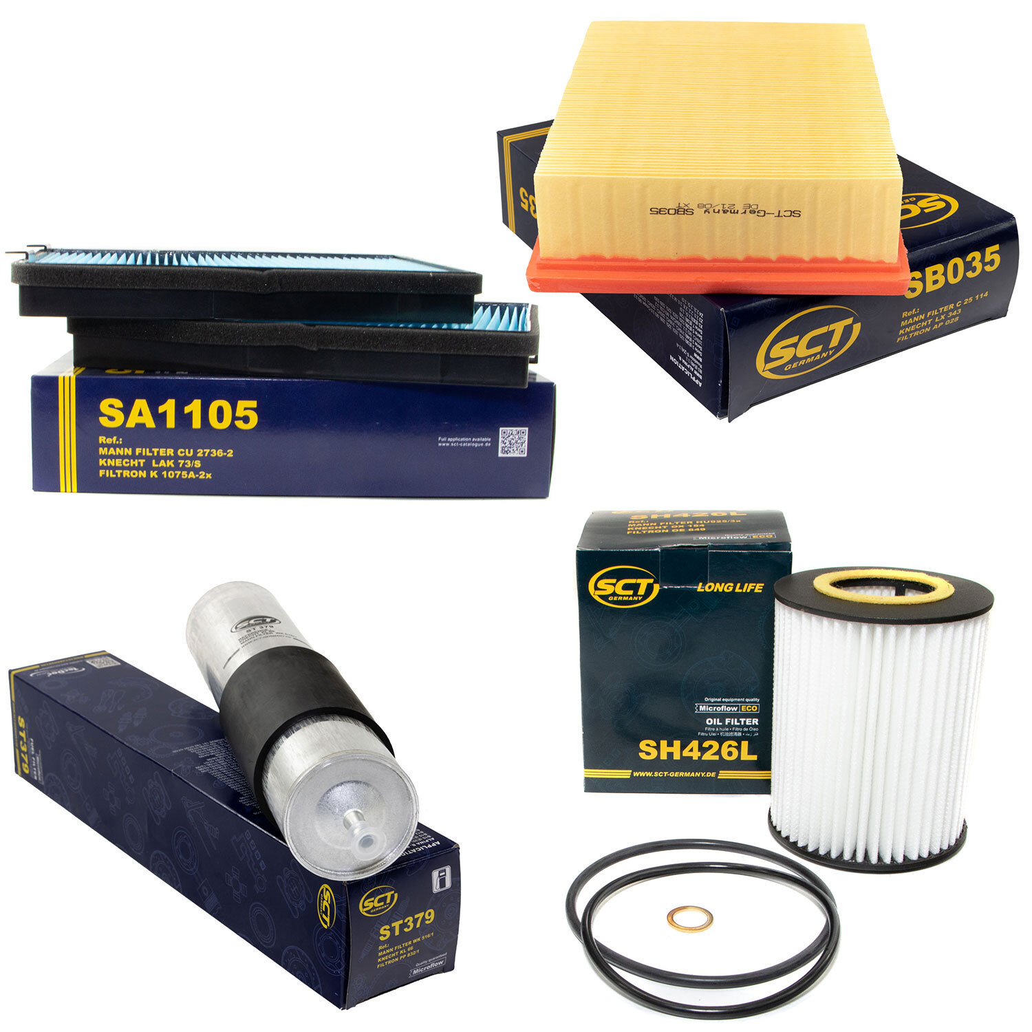 Filter Set SCT Kraftstoff- ÖL- Luft- Innenraum- für BMW 5er Touring 520i 528 E39