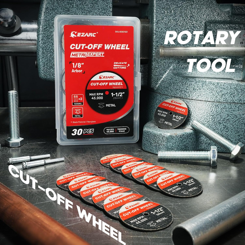 1-1/2 Cut Off Wheels, 1.5" x 1/8" Fiberglass Reinforced Rotary Tool Cutting Disc
