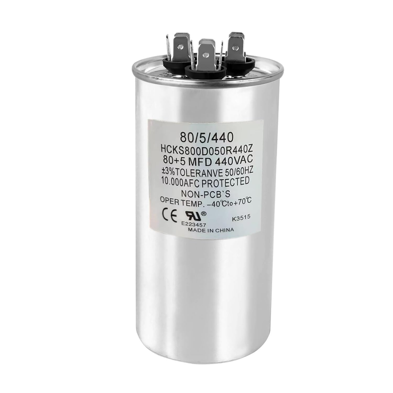 80/5 MFD round Run Capacitor for 440V 370V HCKS800D050R440Z