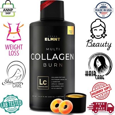 Premium Liquid Collagen for Women Weight Loss & Beauty w. Hyaluronic Acid,Biotin