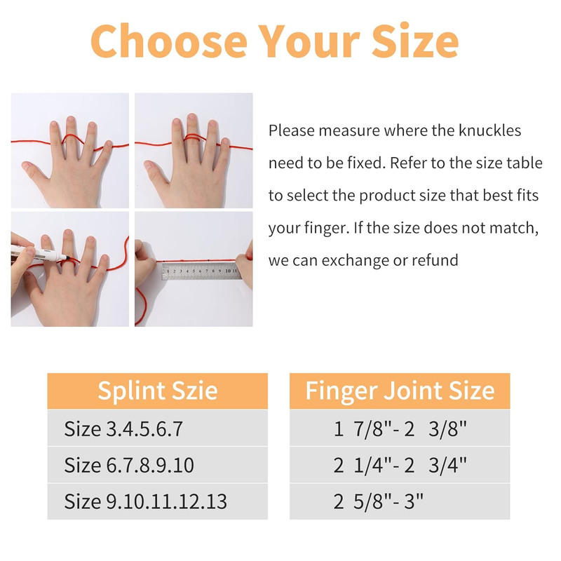 Oval Finger Splints, 5PCS Oval Trigger Finger Splint for Size 6,7,8,9,10