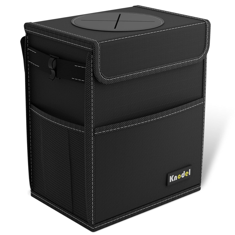 Car Trash Can, Waterproof Auto Garbage Bag, Car Trash Can with Lid, Leak-Proof C