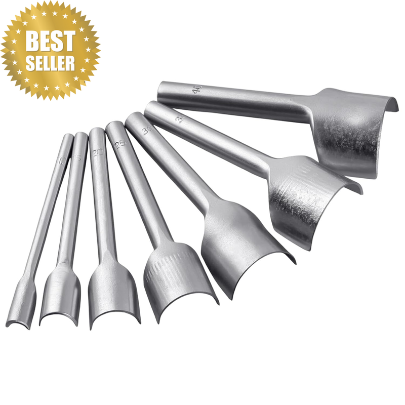 7 Pieces Leather Craft Tools Half-Round Punch Arc-Shaped Leather Edge Cutter Cut
