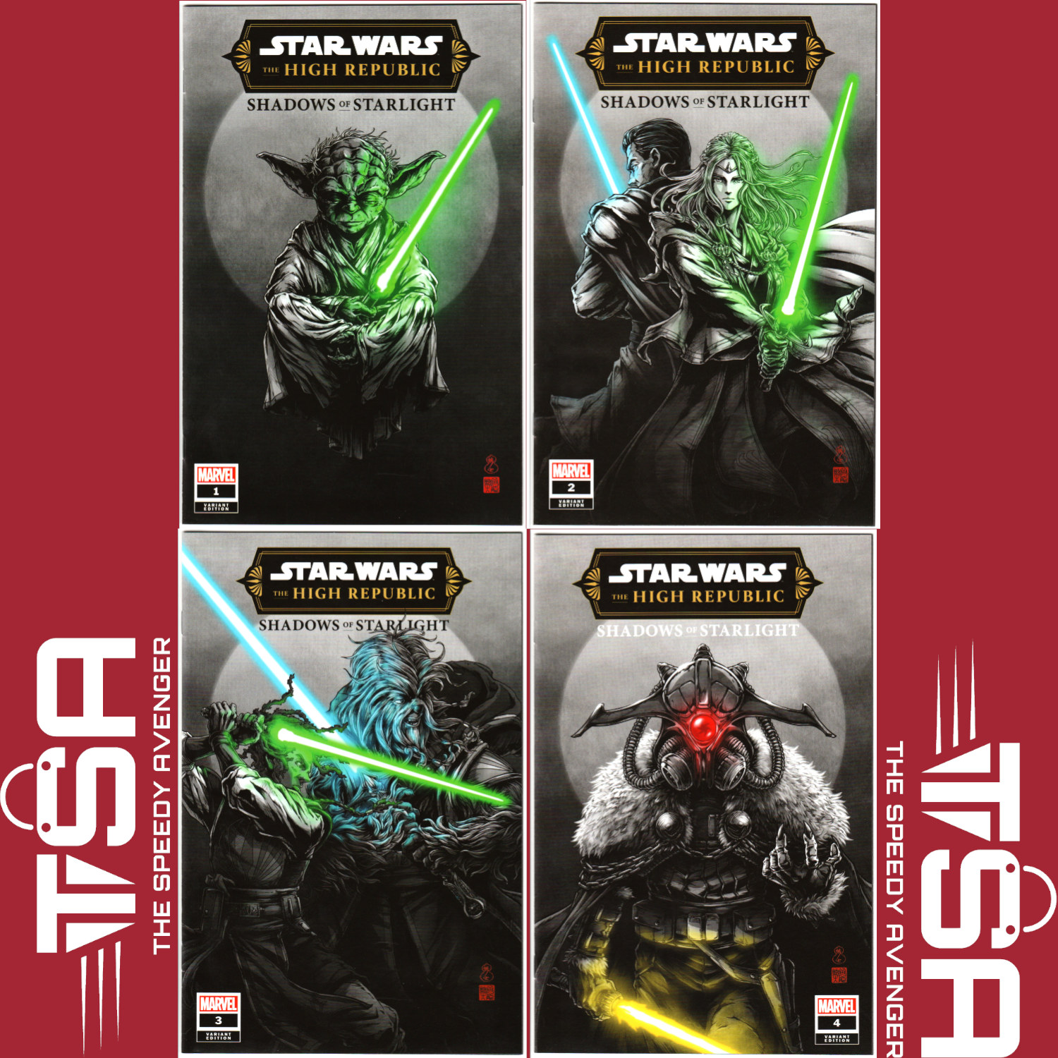 STAR WARS THE HIGH REPUBLIC SHADOWS OF STARLIGHT #1-#4 Takashi Okazaki Trade