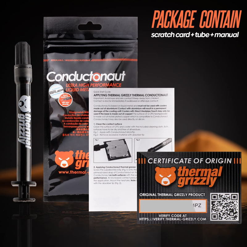 Thermal Grizzly Conductonaut - Aluminum, Thermal Paste Based on Liquid Metal
