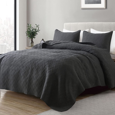 Black king top size pillow shams