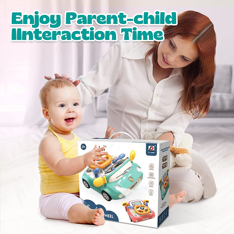 Kids Steering Wheel Toy - Baby Infant Musical Pretend Play Driving Toy 6-12-18 M
