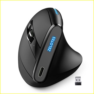 Wireless Mouse Charging Blu-ray 6-button Optical mouse 3 level DPI black mouse