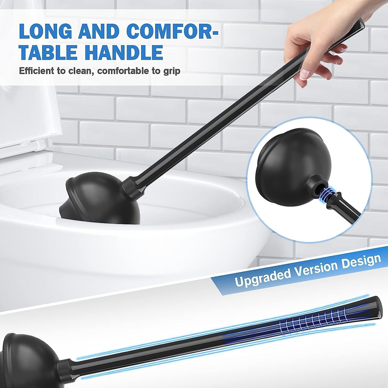Toilet Plunger and Brush with Holder, Bowl Brush and Heavy Duty Toilet Plunger S