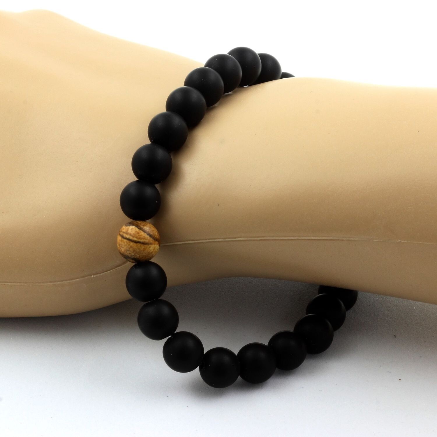【AEKKI】Winner Onyx Natural Stone Bracelet (約4mm) AEKKI】Winner Onyx Natural Stone Bracelet (約4mm) (AEKKI