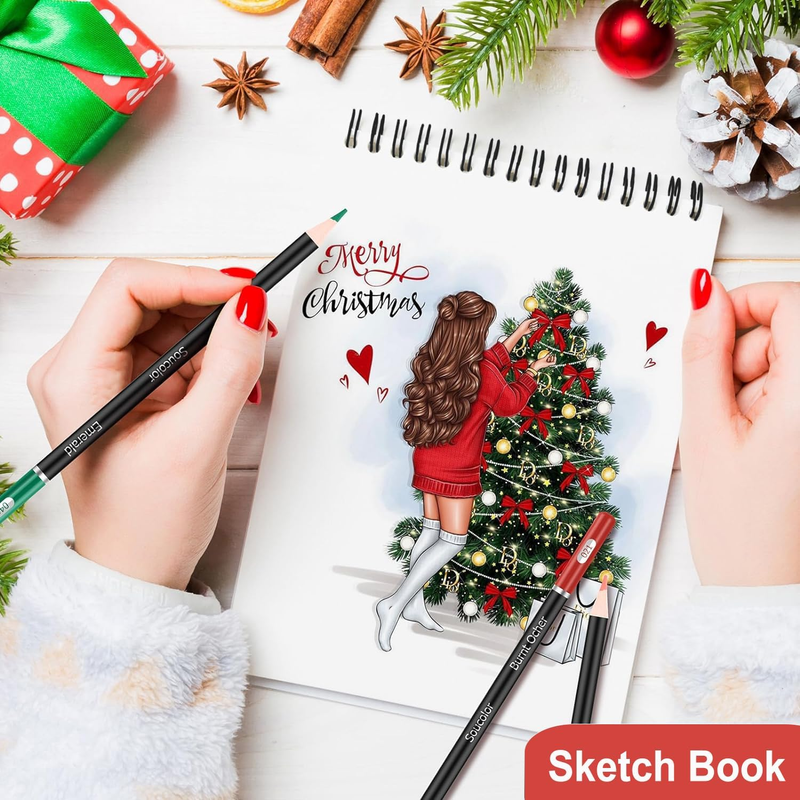 72-Color Colored Pencils Adult Coloring Books Back to School Supplies, Soft Core