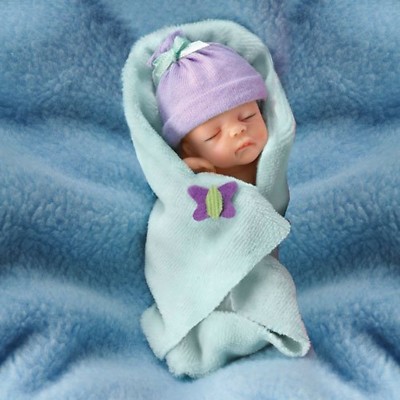 Ashton-Drake Miniature 4" Bundle of Joy Baby Doll by Sherry Rawn