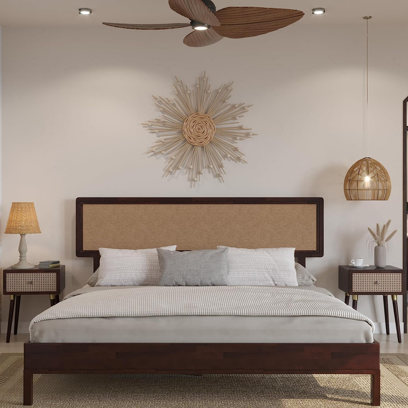With Adjustable Headboard Rustic & Bohem