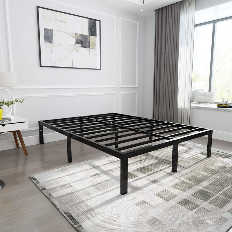 14 Inch Tall 3000Lbs Heavy Duty Metal Bed Frame/ with Storage/ Mattress Foundati