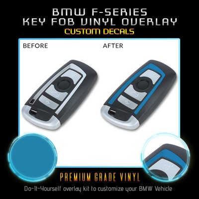 Fit BMW F Series / M Sport Key Fob Trim Overlay Vinyl Decal - Flat Matte