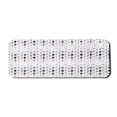 Ambesonne Nautical Theme Rectangle Non-Slip Mousepad, 31'' x 12'' Gaming Size