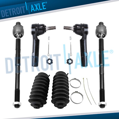 6pc Inner & Outer Tie Rod for 07-16 Chevy Traverse Buick Enclave GMC Acadia 3.6L