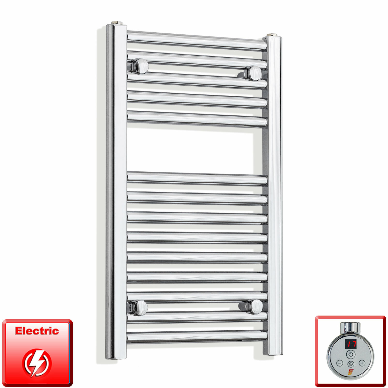 Small Thermostatic Chrome Electric Towel Warmer Bathroom Rail