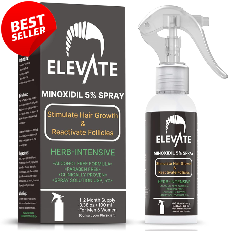 5% Minoxidil Hair Growth Spray Alcohol Free Non Greasy 1 Month Supply - US