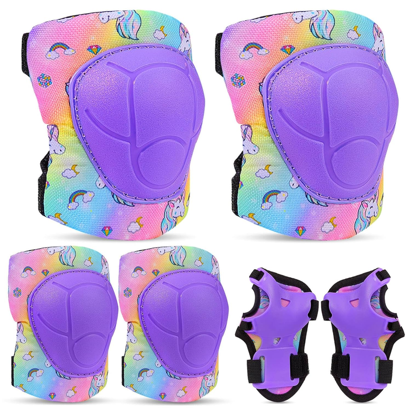 MULTI CHOICES✅ Knee Pads and Elbow with Wrist Guard Protective Roller Skates 3~8
