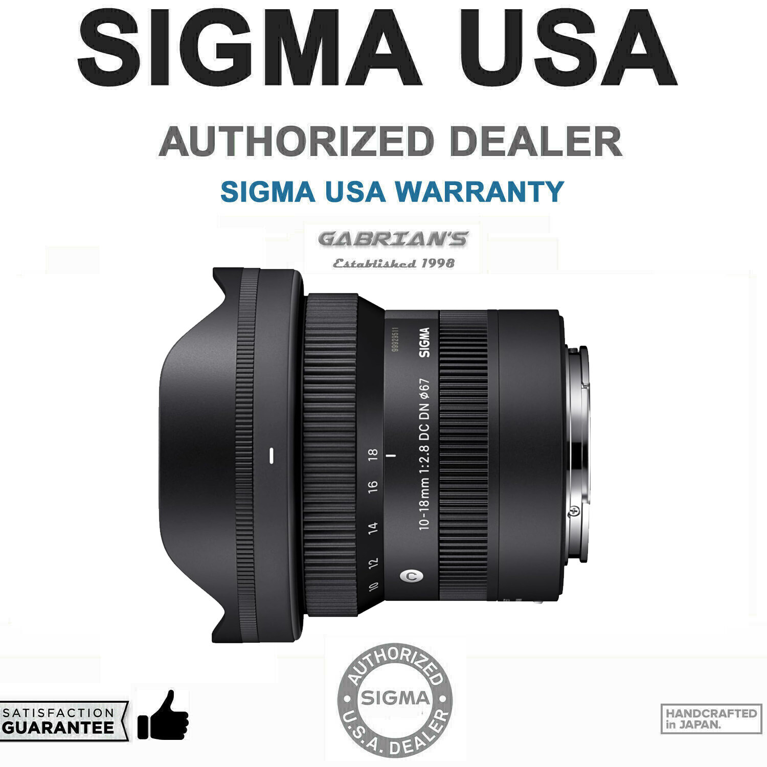 【新品未使用】SIGMA 10-18mm F2.8 DC DN Sigma 10-18mm F2.8 DC DN for Sony E. 4-Year Warranty. U.S.