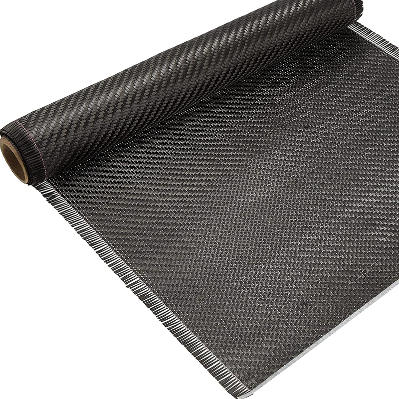 Tela De Fibra De Carbono-2X2 Tejido De Sarga 3KILO 220G 6.5 Ft X 12” Paquete De