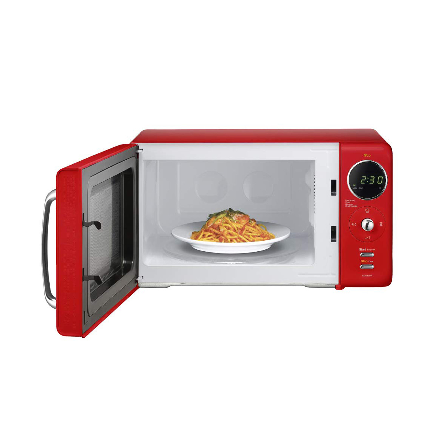 Daewoo Touch Control Microwave With Zero Standby ECO Function 800W Red KOR9LBKRR