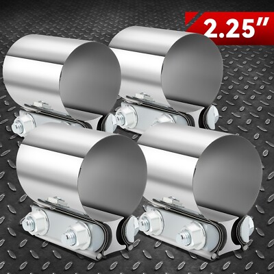 4Шт 2.25 T304 Бандаж из нержавеющей стали для стыкового соединения Глушителя выхлопной трубы с зажимной втулкой