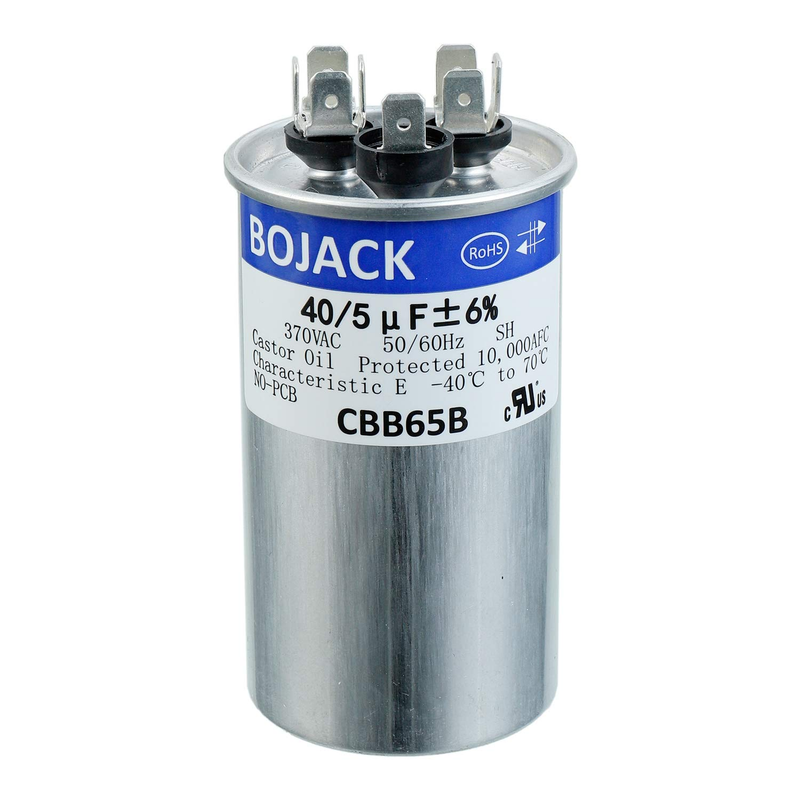 40+5Uf 370V CBB65 Dual Run Capacitor for AC Motor Fan Start Condenser