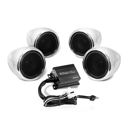 S Mc470b Motorcycle Speaker Amplifier, Bluetooth, 3” Speakers