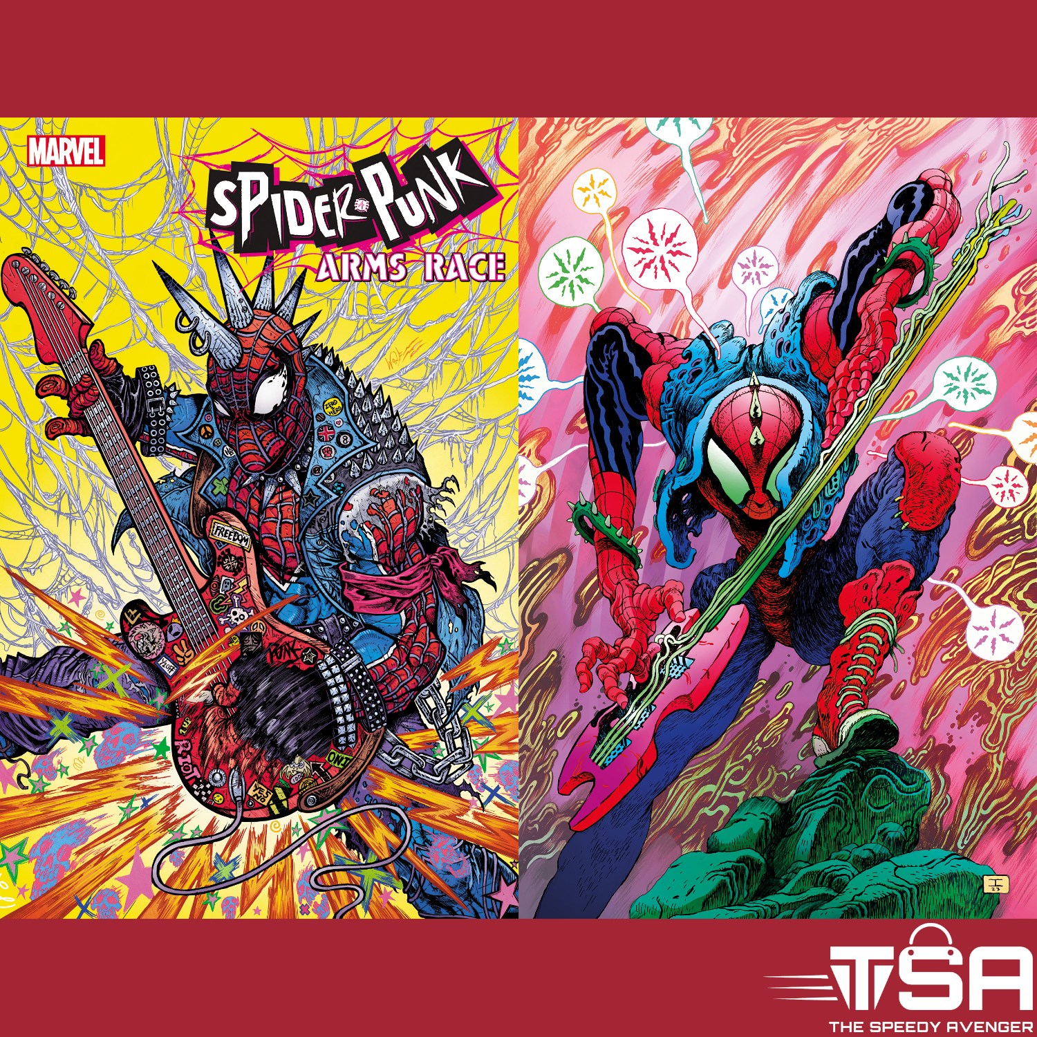 SPIDER-PUNK ARMS RACE #1 Maria Wolf 1:25 + Ian Bertram 2nd Print 1:25 Ratios