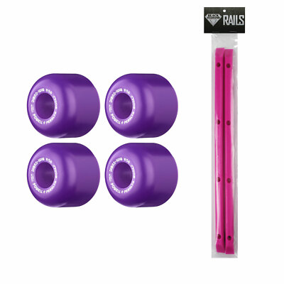 Powell Peralta Mini-Cubic Old School Wheels Purple 64mm with Black Diamond Rails