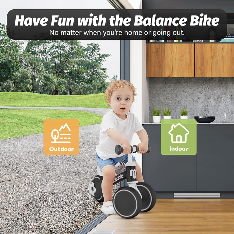 Baby Balance Bike, Cute Toddler Bikes 12-36 Months Gifts for 1 Year Old Girl Bik