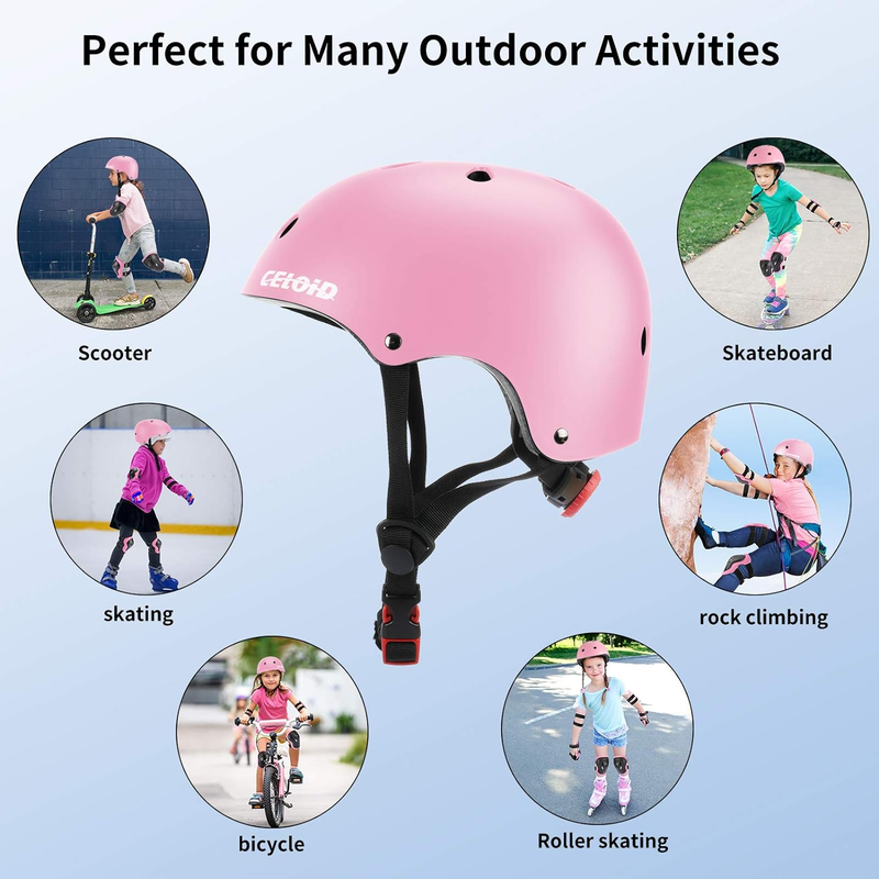 Kids Bike Skateboard Helmet Pad Set,Toddler Cyling Protective Gear Knee & Elbow