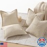 MIULEE Beige Throw Pillow Covers 20x20 Inch 4 Packs Soft Boho Decorative Pillow Cases Accent Farmhouse Corduroy Patchwork Cushion Cases with Invisible Zipper for Couch Sofa Bed Home Decor