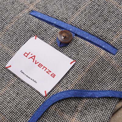 Pre-owned D'avenza Heather Gray Layered Check Soft Wool-cashmere Sport Coat 40r (eu 50)